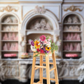 Aperturee - Arch White Cabinet Tree Dessert Christmas Backdrop